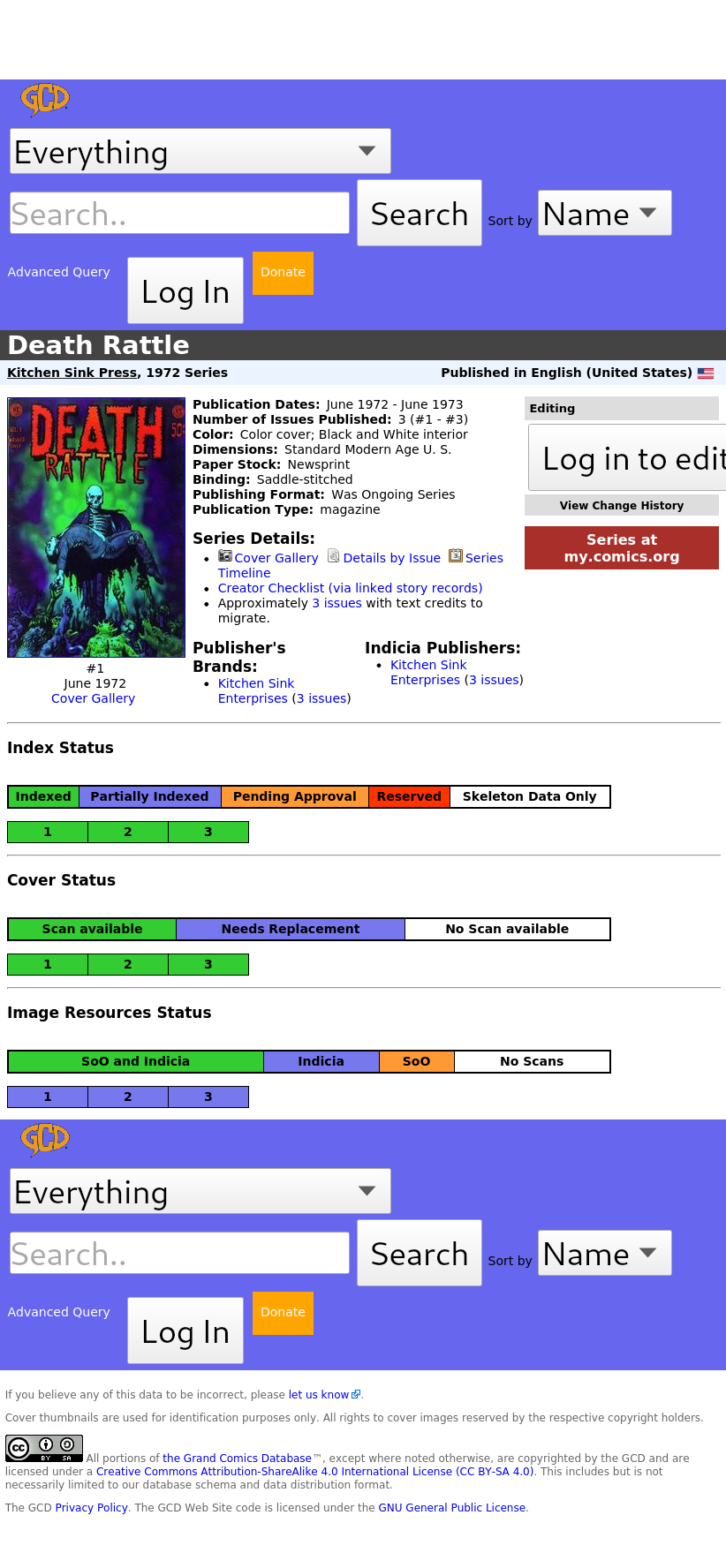 1972 Death Rattle The Entire Kitchen Sink